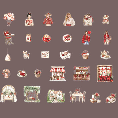 S-45, 4 styles 30pcs/bag Valentine's Day ‘Heartwarming Date’ series