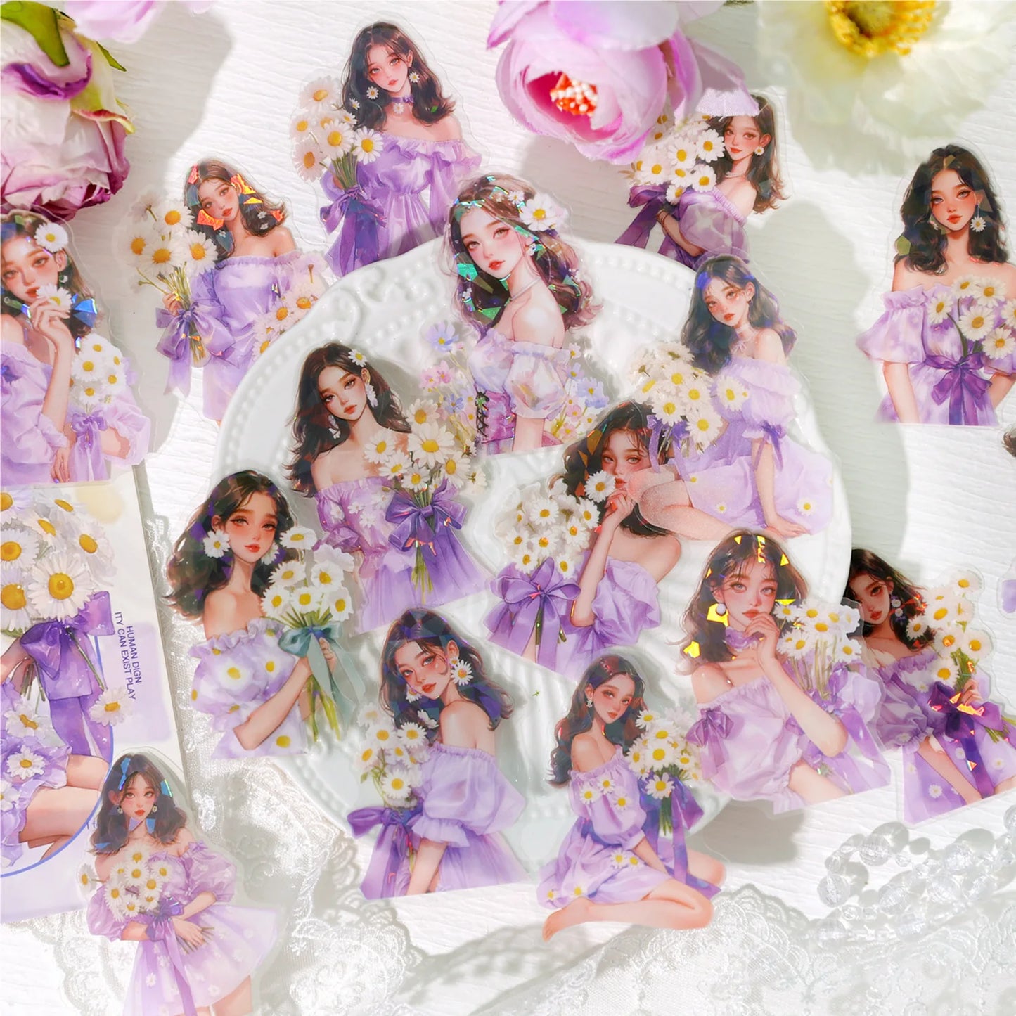 S-73 Beautiful Girl PET Stickers