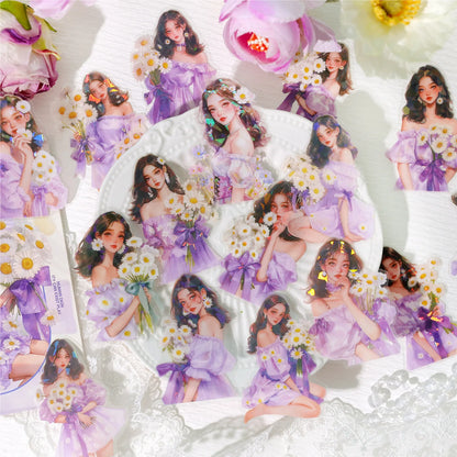 S-73 Beautiful Girl PET Stickers