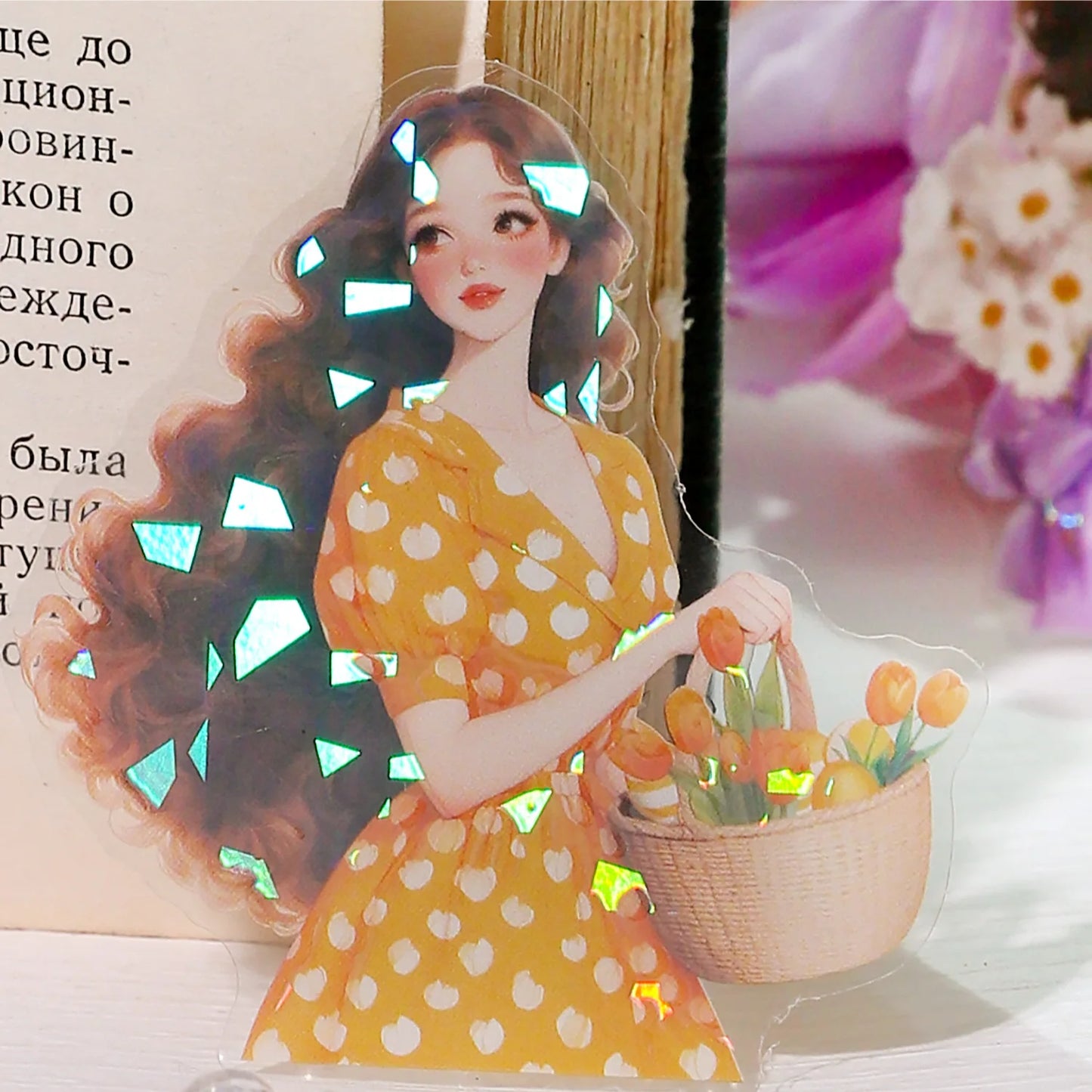 S-73 Beautiful Girl PET Stickers
