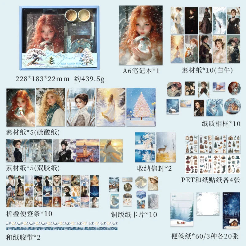 S-69 Collage Junk Journal Decor Stickers Materials Paper Combo Kit