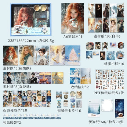 S-69 Collage Junk Journal Decor Stickers Materials Paper Combo Kit