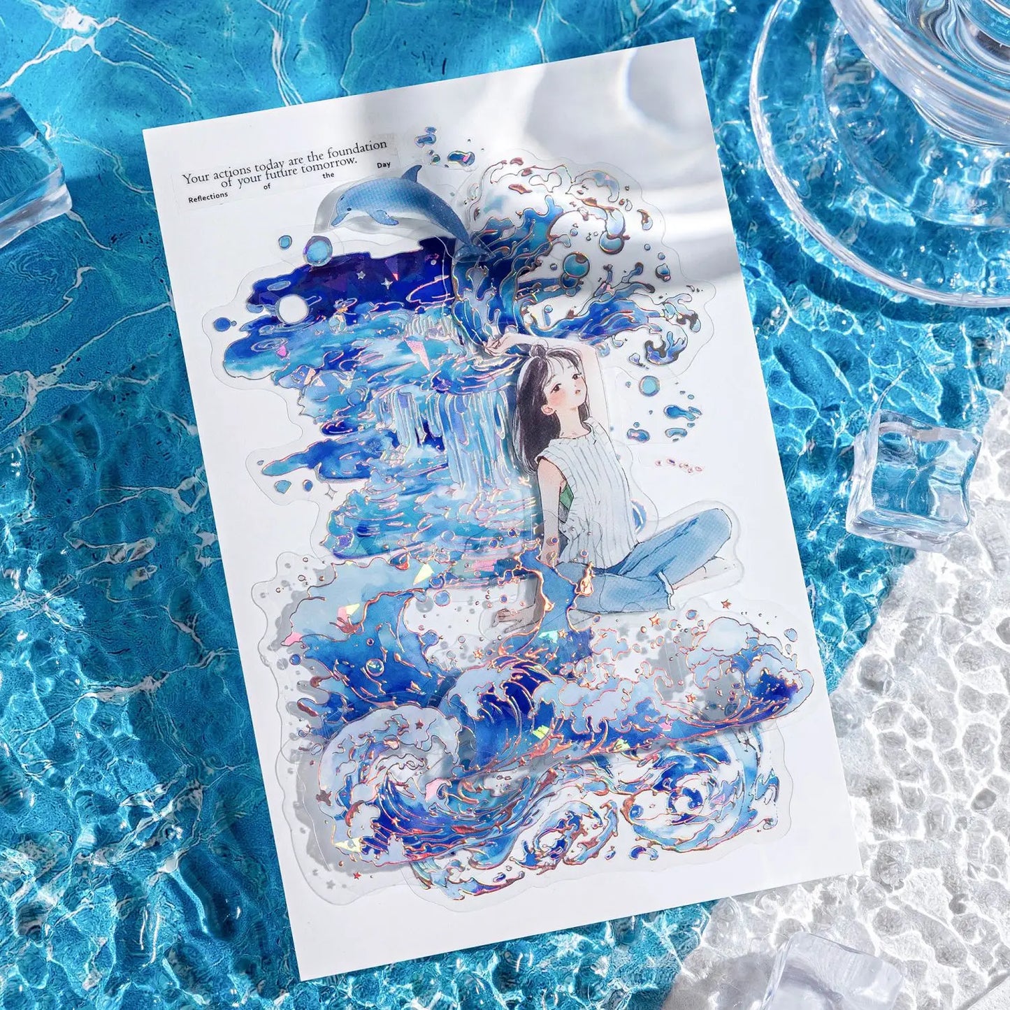 20pcs/1lot kawaii Stationery Sticker Boundless Waterspeak junk journal Decorative Scrapbooking DIY Craft Sticker