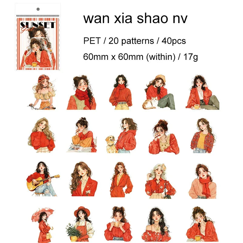 S-70 Rainbow Girl Series  PET Sticker