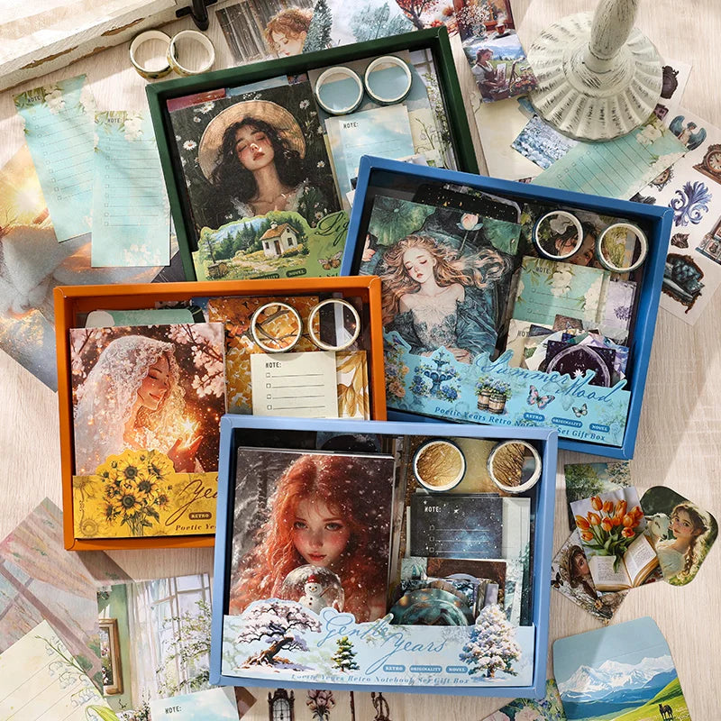 S-69 Collage Junk Journal Decor Stickers Materials Paper Combo Kit