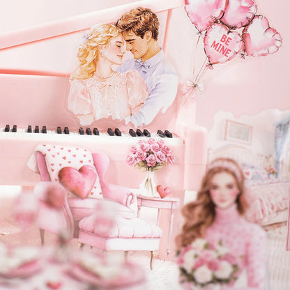 S-45, 4 styles 30pcs/bag Valentine's Day ‘Heartwarming Date’ series