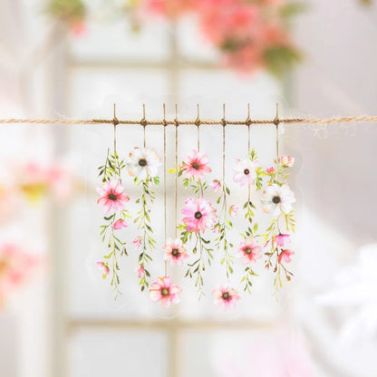 S-18 12packs/LOT Flower season time series cute lovely retro decorative PET sticker