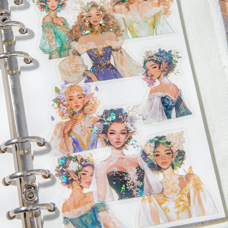 S-21 Mr. Paper 2Style 30Pcs/bag Spring Girls Theme PET Stickers Creative Handbook Stickers DIY Picture Book Notebook Photo Frame