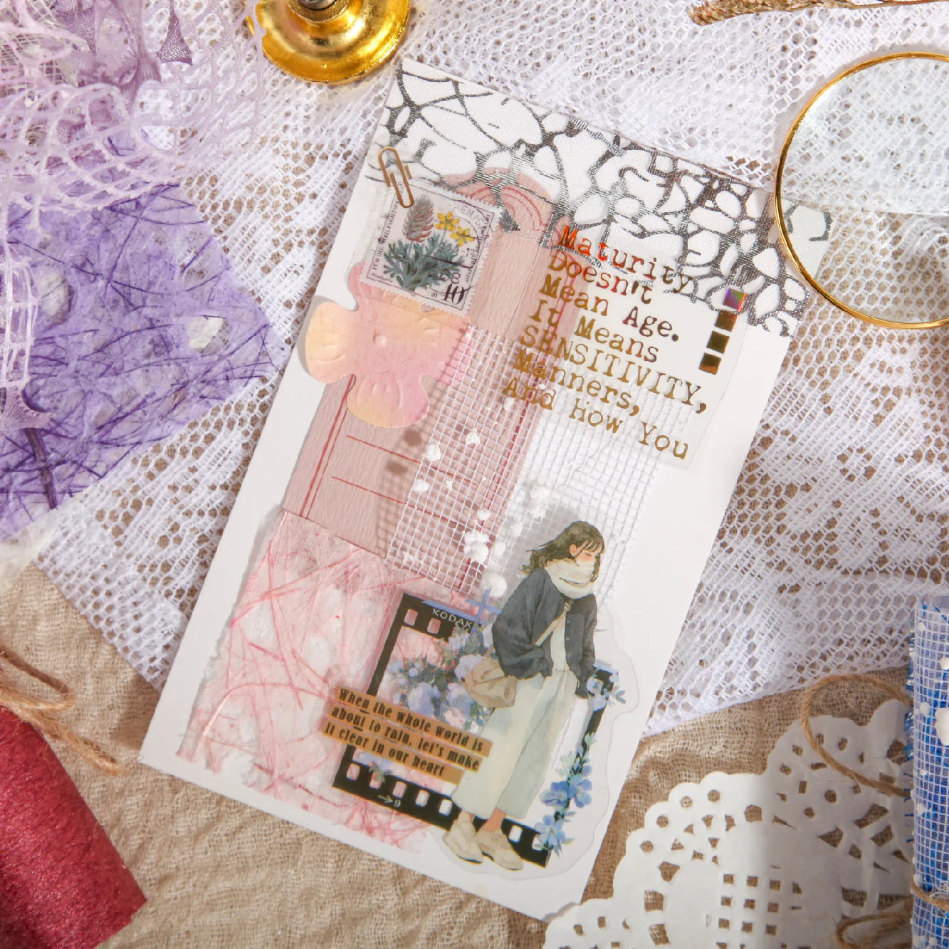 P-5 Gold Foil Simplicity Journal Material Paper