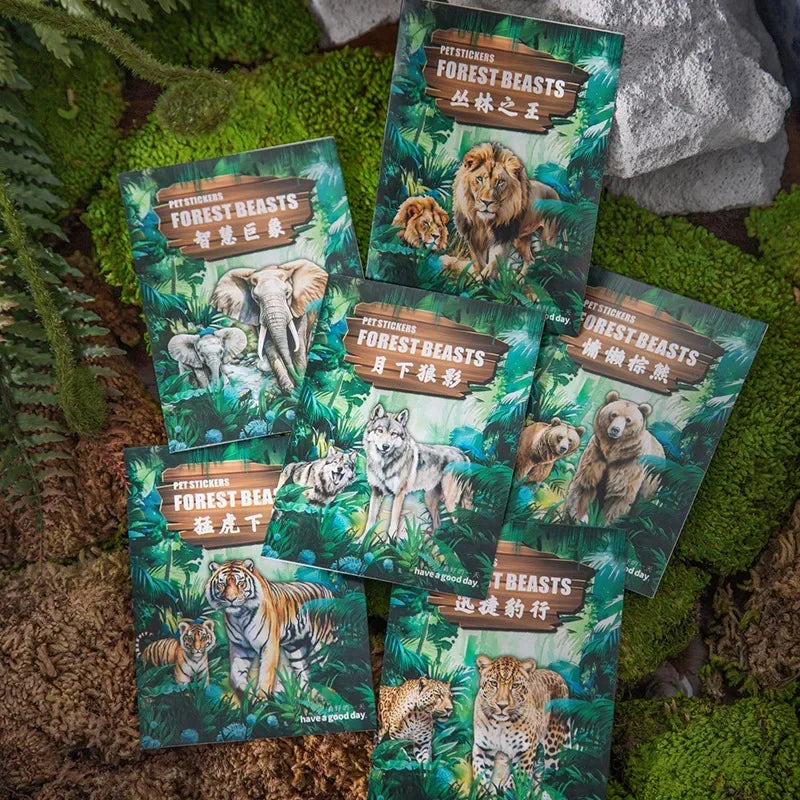 S-48 15Pcs  Under Moon Jungle Sticker