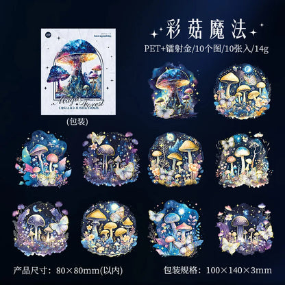S-32 Colorful Mushroom Theme Sticker