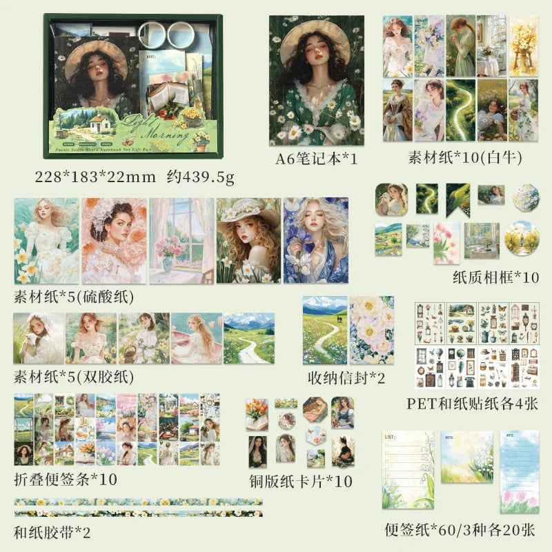 S-69 Collage Junk Journal Decor Stickers Materials Paper Combo Kit