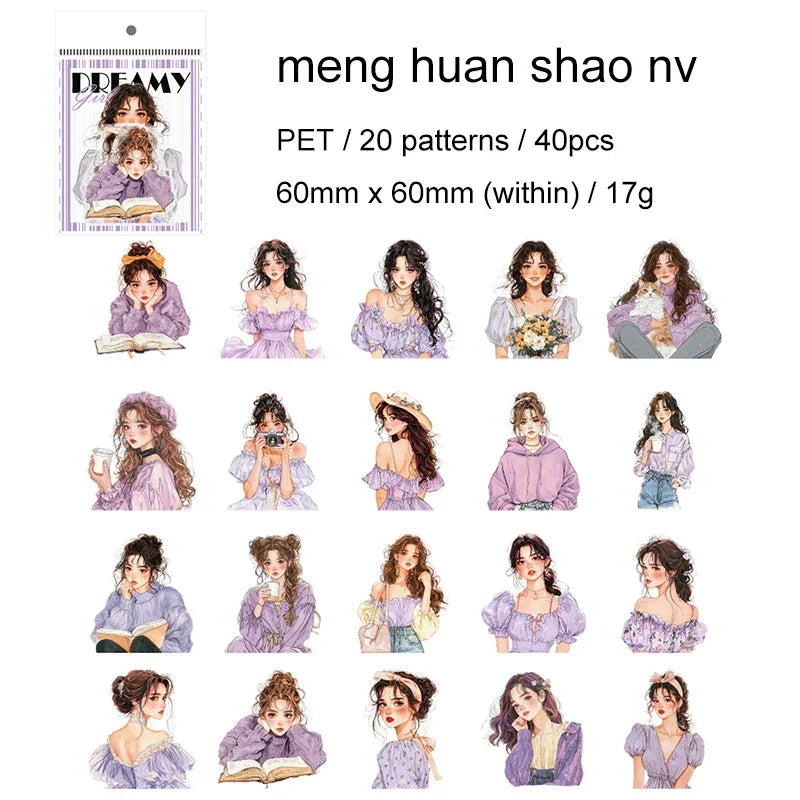 S-70 Rainbow Girl Series  PET Sticker