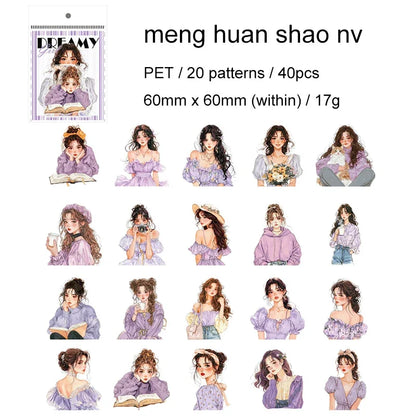 S-70 Rainbow Girl Series  PET Sticker