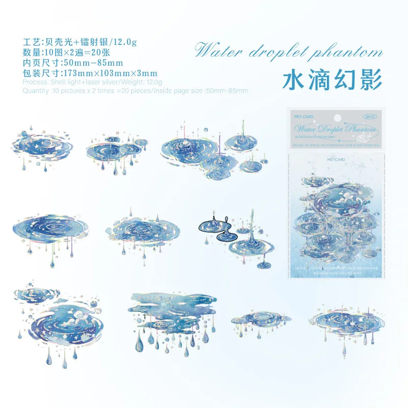 20pcs/1lot kawaii Stationery Sticker Boundless Waterspeak junk journal Decorative Scrapbooking DIY Craft Sticker