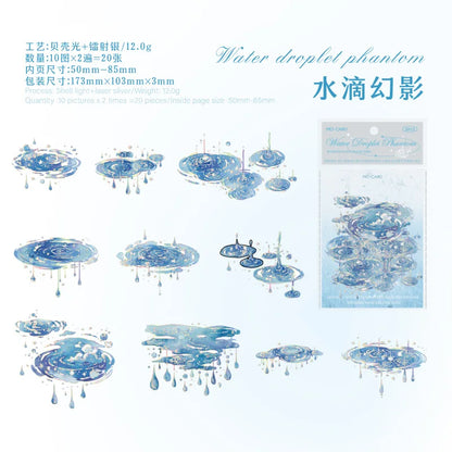 20pcs/1lot kawaii Stationery Sticker Boundless Waterspeak junk journal Decorative Scrapbooking DIY Craft Sticker
