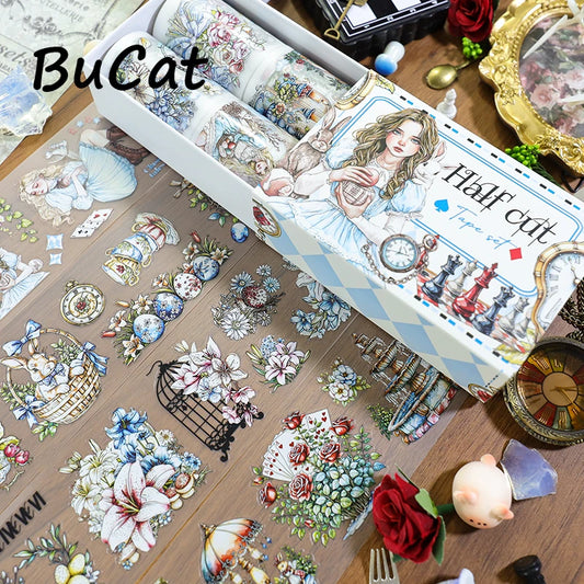 T-6  4Rolls/Set Alice Fairy Tale Princess PET tape