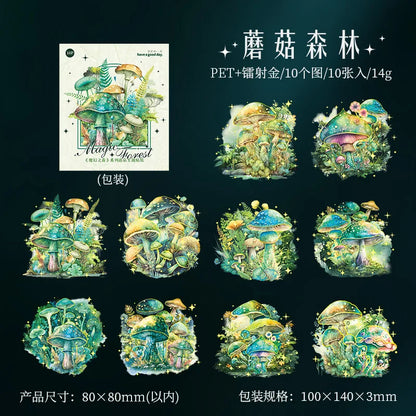 S-32 Colorful Mushroom Theme Sticker