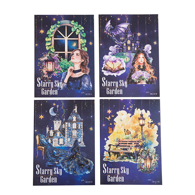 S-72 Night Starry Sky PET Stickers