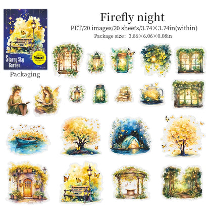 S-72 Night Starry Sky PET Stickers