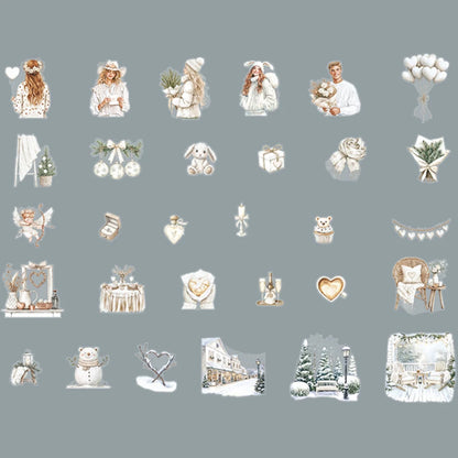 S-45, 4 styles 30pcs/bag Valentine's Day ‘Heartwarming Date’ series