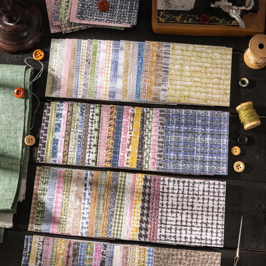 P-3 GO 20pcs Vintage Texture Weaving Material Paper