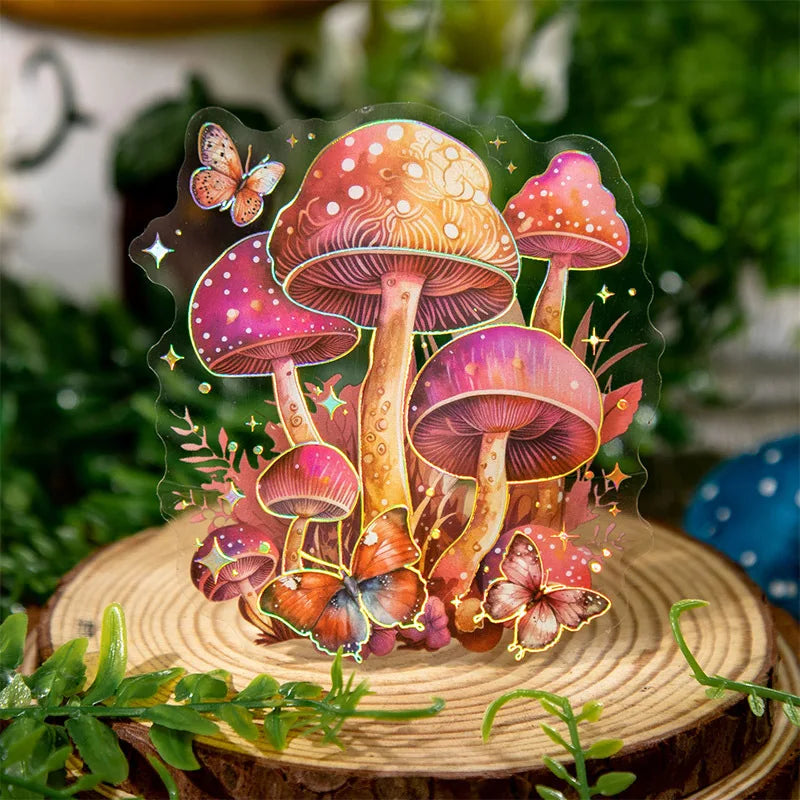 S-32 Colorful Mushroom Theme Sticker