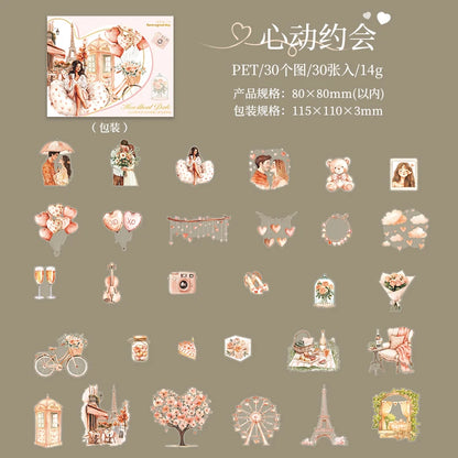 S-42 Romantic Lovers Stickers for Velentine's Date