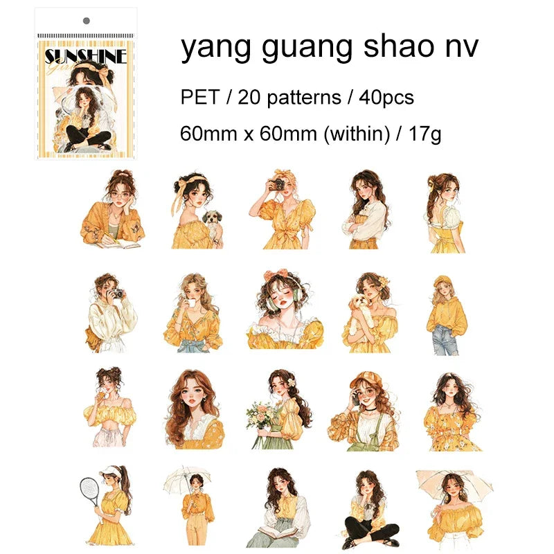 S-70 Rainbow Girl Series  PET Sticker