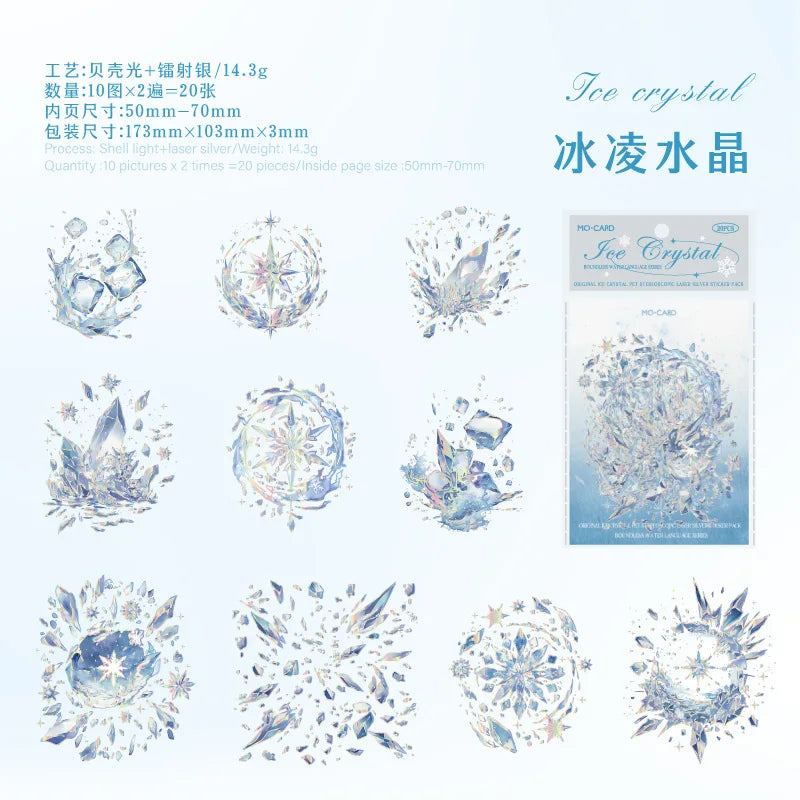 20pcs/1lot kawaii Stationery Sticker Boundless Waterspeak junk journal Decorative Scrapbooking DIY Craft Sticker