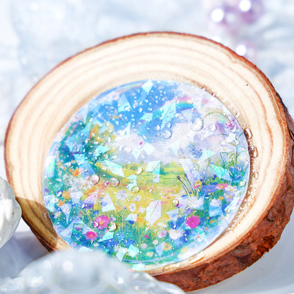 S-77 20 pcs Feather jellyfish crystal pattern Stickers
