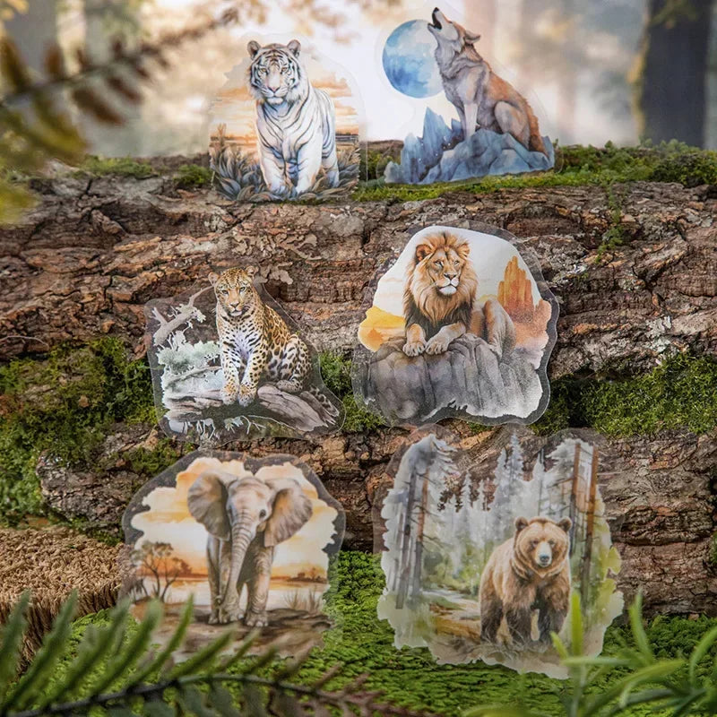 S-48 15Pcs  Under Moon Jungle Sticker