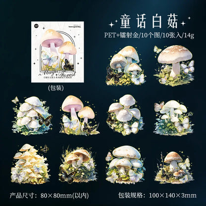 S-32 Colorful Mushroom Theme Sticker