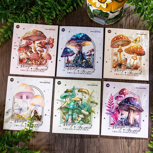 S-32 Colorful Mushroom Theme Sticker