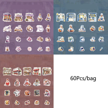 Mr. Paper 2Style 60Pcs/bag Baking Kitchen Series PET Stickers