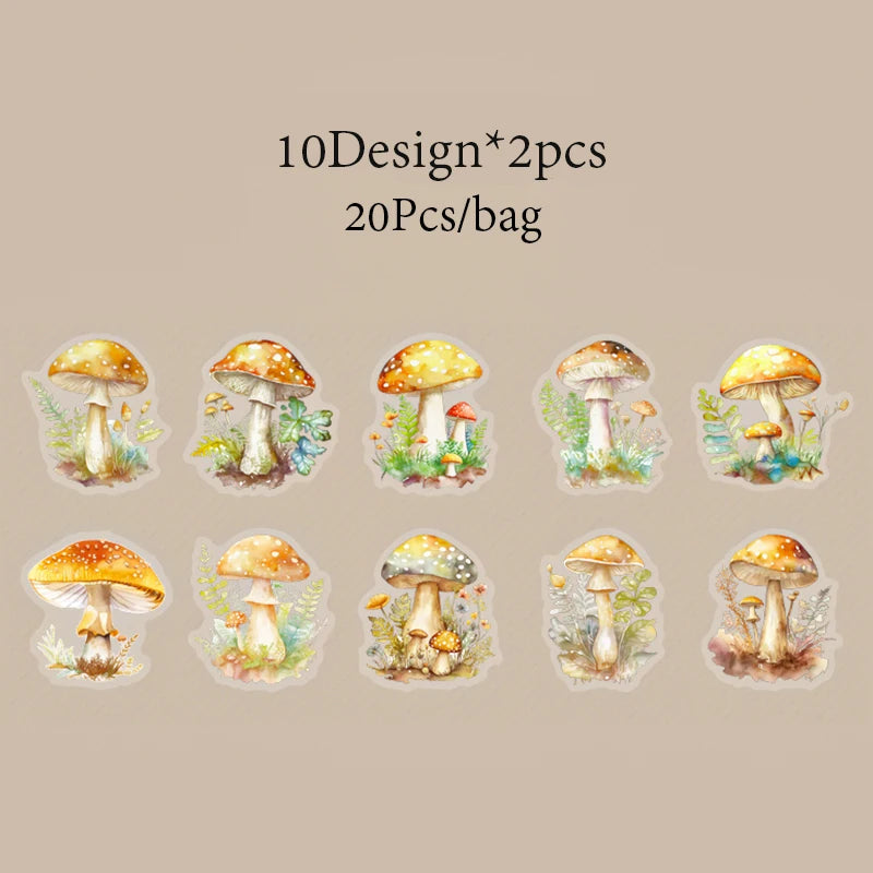 S-29  Large-sized Mushroom Themed Sticker Pack