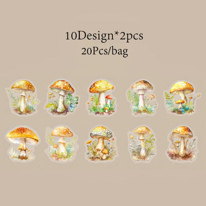 S-29  Large-sized Mushroom Themed Sticker Pack