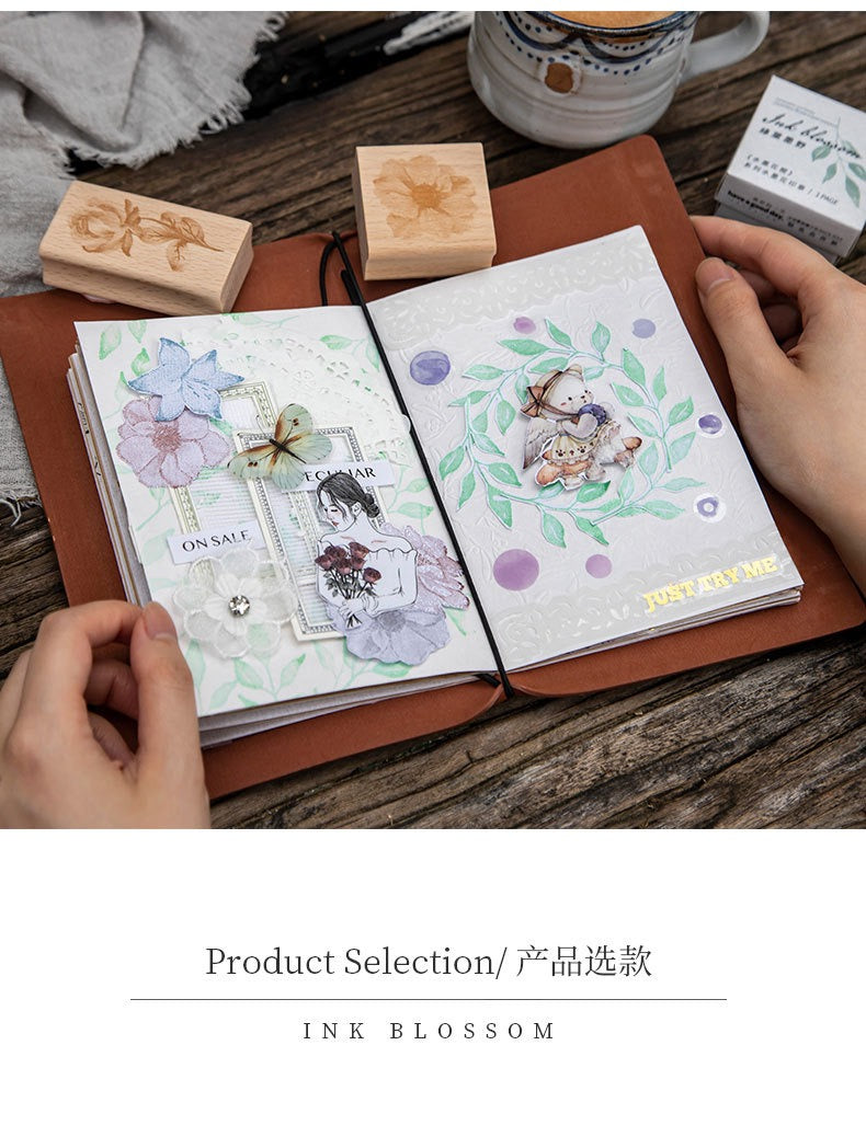 T-11 Ink blossom wooden stamp