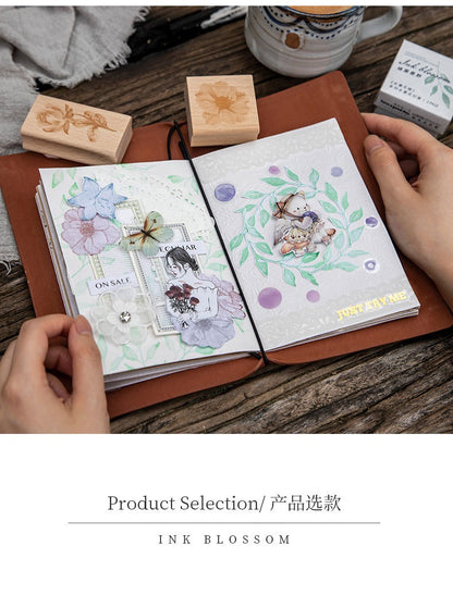T-11 Ink blossom wooden stamp