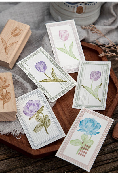 T-11 Ink blossom wooden stamp