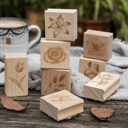 T-11 Ink blossom wooden stamp