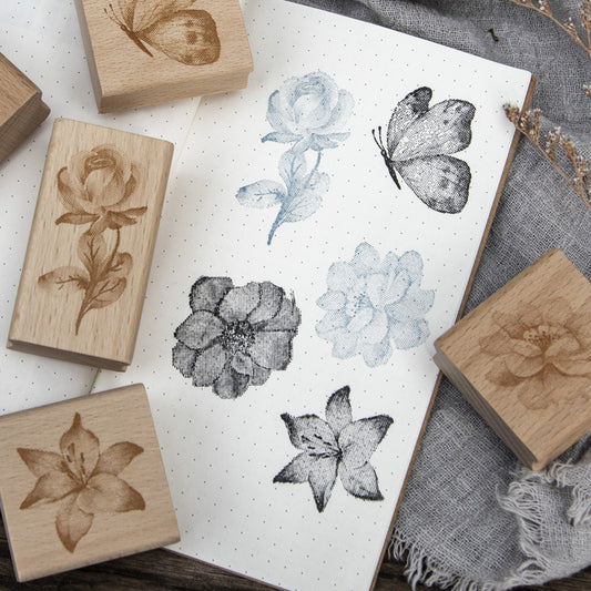 T-11 Ink blossom wooden stamp