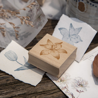 T-11 Ink blossom wooden stamp