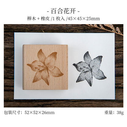 T-11 Ink blossom wooden stamp