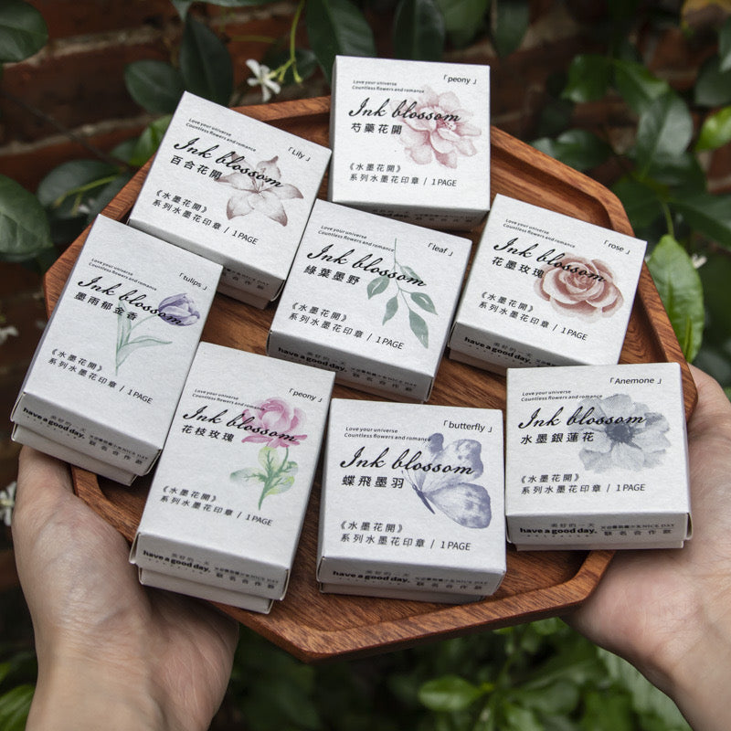 T-11 Ink blossom wooden stamp