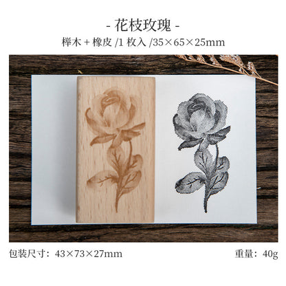 T-11 Ink blossom wooden stamp