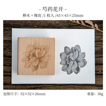 T-11 Ink blossom wooden stamp