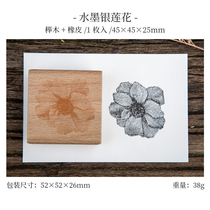 T-11 Ink blossom wooden stamp