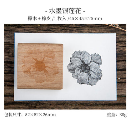 T-11 Ink blossom wooden stamp