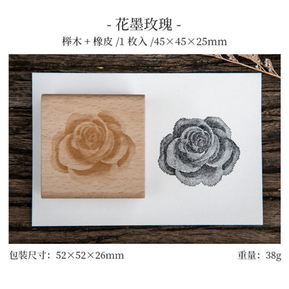 T-11 Ink blossom wooden stamp